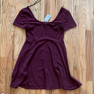 Skater Dress -Burgundy